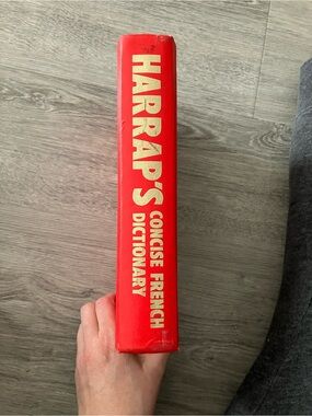 3/$15 Harrap's Concise French Dictionary - Red Hardcover